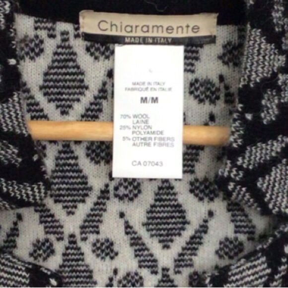 CHIARAMENTE coatigan knit wool blend long duster sweater cardigan medium grey - Picture 4 of 13